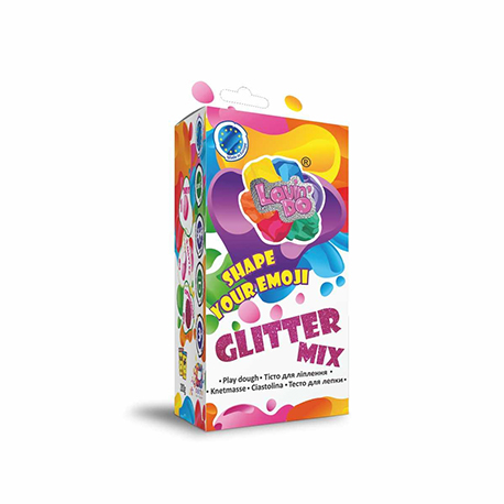 Набір для ліплення Glytter Mix 2 склянки (4 види). У наб 2 ст тесту НЕОН * 100г + 2 пакетика с41014  (41014)