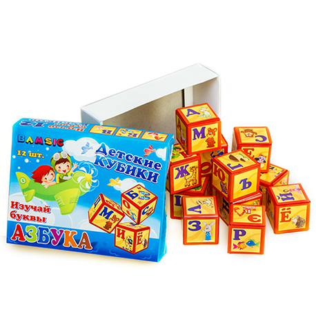 Набір дитячий "Кубики 12 Азбука",в коробці арт314  (314)