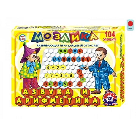 Іграшка мозаїка " Абетка  та  арифметика ТехноК" (рос.) 2087  (2087)