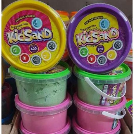 Набір креативної творчості "Кінетичний пісок"KidSand" банка 600г (24)	KS-01-05  (0307)