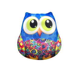 Антистресова іграшка м`яконабивна "SOFT TOYS 36 "Сова" синя	DT-ST-01-36