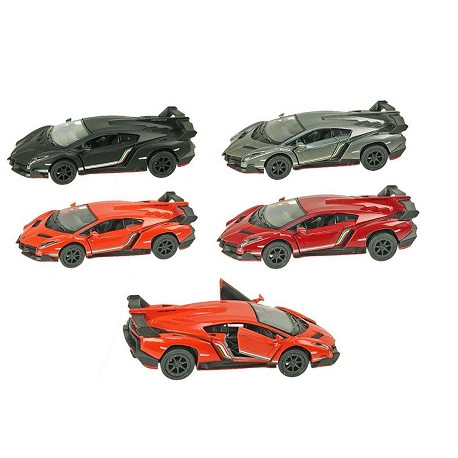 Машина метал KT5367W (96шт / 4) Lamborghini Veneno, 4 кольори, в кор.16 * 8 * 7,5cm  (KT5367W)