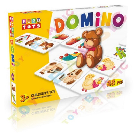 Доміно класичне тм "EUROTOYS" "CHILDREN`S TOY" в комплекті 28 елементів 30120  (30120)