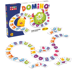 Домино фигурное тм "EUROTOYS" "FUNNY MONSTERS" в комплекте 21 элемент 30151