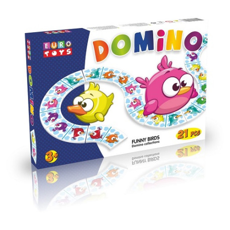 Доміно фігурне тм "EUROTOYS" "FUNNY BIRDS" в комплекті 21 елемент  30168  (30168)