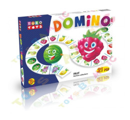 Домино фигурное тм "EUROTOYS" "FRUIT" в комплекте 21 элемент 30144