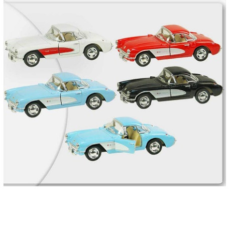 Машина металл KT5316W (96шт/4)"Chevrolet Corvette 1957",4 цвета,  в коробке 16*8*7см  (KT5316W)