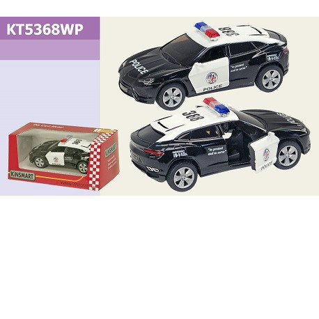 Машина метал  KT5368WP (96шт / 4) "Lamborghini Urus (Police)", в коробці 16 * 8 * 7,5 см  (KT5368WP)