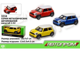 Машина металл 3216 (96шт/2) "АВТОПРОМ",1:32,3 цвета,откр.двери, в кор.16*7*7см