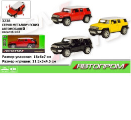 Машина металл 3238 (96шт/4) "АВТОПРОМ",1:32,3 цвета,откр.двери, в кор.16*7*7см