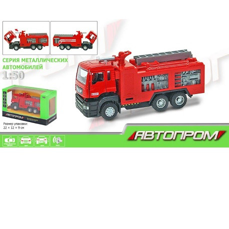 Машина метал 5001 (72шт / 2) "АВТОПРОМ", 1: 50, батар., Світло, звук, откр.двері, в кор. 22 * 12 * 9 см  (5001)