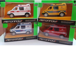 Машина металл 7836 (96шт/2) "АВТОПРОМ" 4 цвета, в коробке 12*7*6см