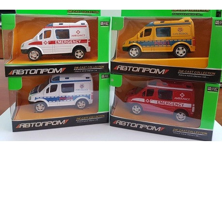 Машина металл 7836 (96шт/2) "АВТОПРОМ" 4 цвета, в коробке 12*7*6см  (7836)