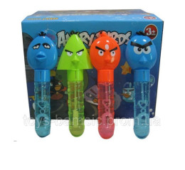 Мильні бульбашки angry birds KM2493 (24 шт в боксі) 4 види, 24 шт в діспл.боксі