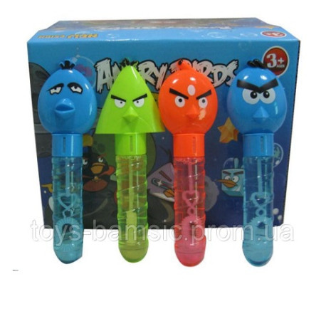 Мильні бульбашки angry birds KM2493 (24 шт в боксі) 4 види, 24 шт в діспл.боксі  (KM2493)