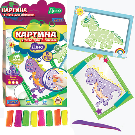 Картина з тіста для ліплення  ТМ ОКТО "ДIНО" (А5 формат)  11021  (11021)