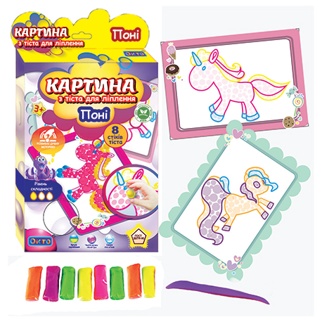 снято Картина из теста для лепки ТМ ОКТО "Пони" (А5 формат) 11019  (11019)