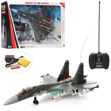 Літак XJ53-A (12шт) р / у, аккум, 1:48, 46см, гум. колеса, світло, в кор-ке, 47-34-14,5см  (XJ53-A)