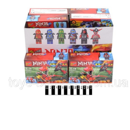 Конструктор "NINJA " (коробка 12 шт.) 164#-1-6 р.29,6*14,3*18,7 см	7184  (7184)