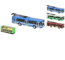 Троллейбус металл 6407ABCD (96шт/4) "АВТОПРОМ", в кор.20*5,7*7,7см