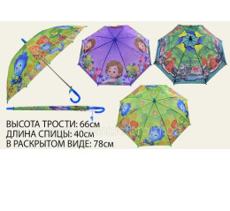 Парасолька CEL-36 (120шт) 6 видів, з малюнком, герої м / ф, в пакеті