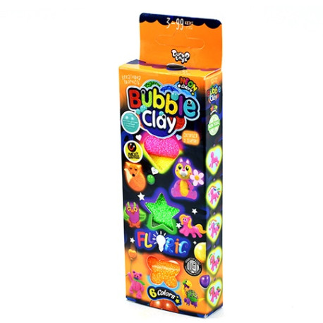Креативна творчість "BUBBLE CLAY "FLUORIC" 6 кольорів рос. (30)	BBC-FL-6-01,02	0280  (0280)