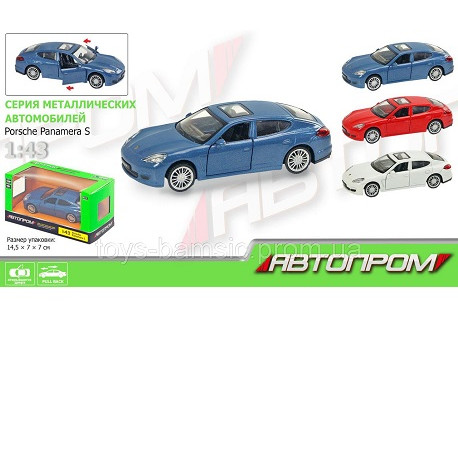 Машина металлPORSCHE 67303 (96шт/2) "АВТОПРОМ",,откр.двери,в кор. 14,2*7,2*6,5см  (67303)