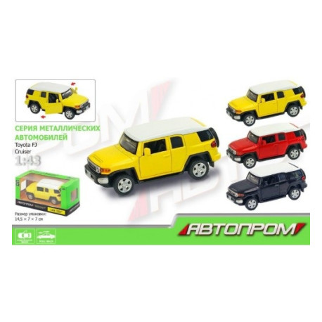 Машина металл TOYOTA FJ CRUISER,67312 (96шт/2) "АВТОПРОМ",откр.двери,в кор. 14,2*7,2*6,5см  (67312)