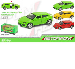 Машина металл "Lamborghini Urus",7701 (96шт/4) "АВТОПРОМ" 3 цвета,откр.двери, в кор.16*7*7см
