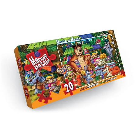 Пазли 20 ел. "Маша і Ведмідь" (16) M-S20-01,02,03,04,05 ... 16  (3901)