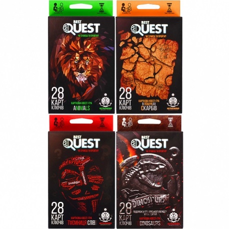 Карткова квест- гра "BEST QUEST" укр (32)	BQ-01-01U,02U,03U,04U  (1407)