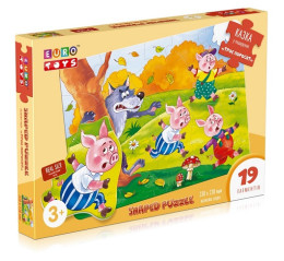 Фігурні пазли, казкова серія "Три порося"", ТМ ""EURO TOYS"""30571 Фігурні пазли, казкова серія "Три порося"", ТМ ""EURO TOYS"""30571