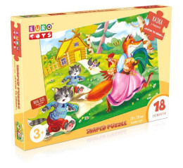 Фигурные пазлы, сказочная серия "Котик и петушок" ", ТМ" "EURO TOYS" "30595