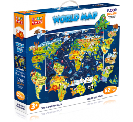 Гигантские пазлы "Карта мира", TM "EURO TOYS" 30533 Гигантские пазлы "Карта мира", TM "EURO TOYS" 30533