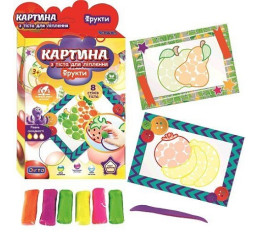 Картина з тіста для ліплення "Фрукти"(А5 формат)  11022