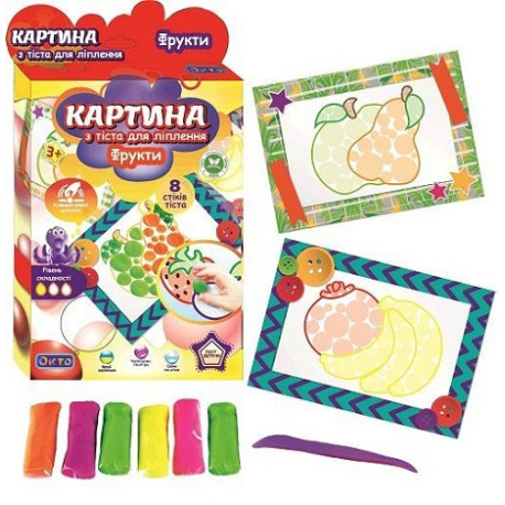 Картина з тіста для ліплення "Фрукти"(А5 формат)  11022  (11022)