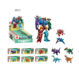 Конструктор Brick 1414 (16уп по 6шт) Dinozaurs-робот, 96дет., цена за дисплей бокс, в диспл боксе, р