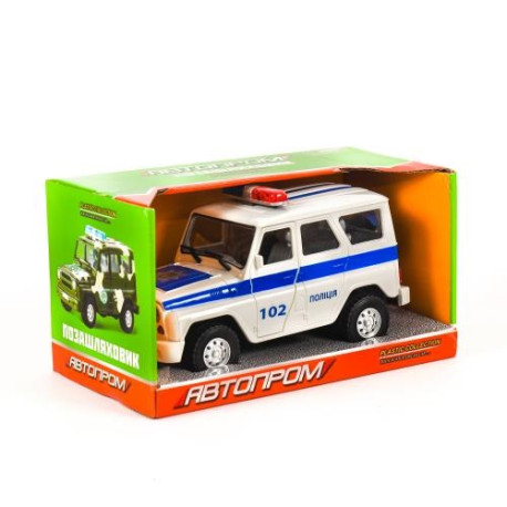 Машина батар. 7659-4 (36шт / 2) "АВТОПРОМ", 1: 27, Поліцiя, світло, звук, откр.двері, в коробці 21,5 * 11,5 * 11,  (7659-4)